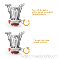 Etekcity 2 Pack Ultralight Mini Outdoor Backpacking Camping Stove with Piezo Ignition (Orange)   